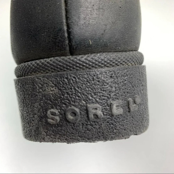SOREL Leather Lace up Winter Boots with Fur Trim  size 11 - Picture 3 of 8